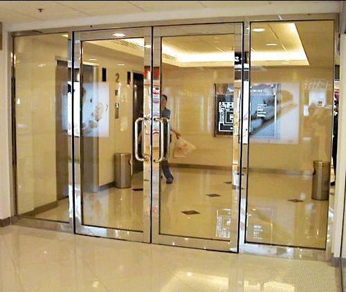 Fire resistant 4.0 borosilicate glass entrance door keeps away fire smoke fire resistant stainless steel frames system